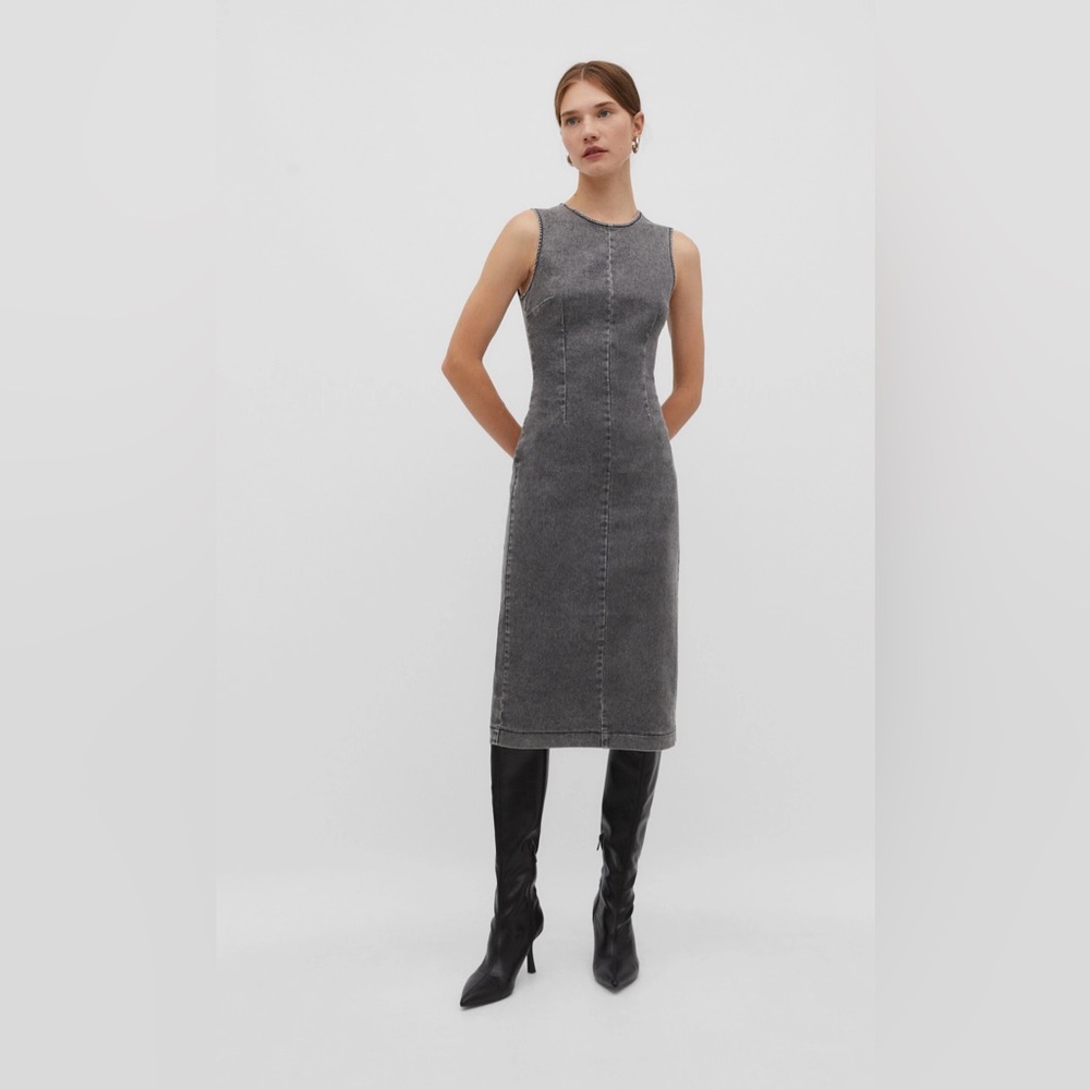 Stradivarius | Denim Soft Midi Dress